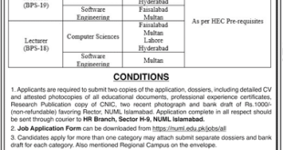 Numl Islamabad Jobs